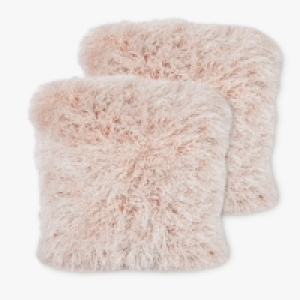 Shaggy Cushion Pink - 2 Pack