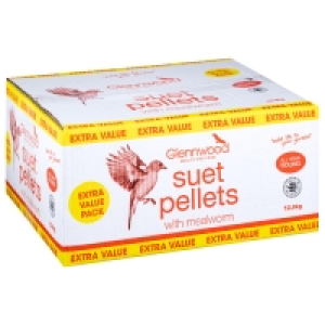 BMStores  Glennwood Wild Bird Suet Pellets with Mealworm 12.6kg