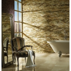 Wickes Oyster Split Face Mosaic Tile - 360 x 100mm - Pack of £4.98