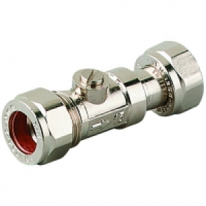 Wickes Nickel Finsh Straight Service Valve - 15mm £3.20