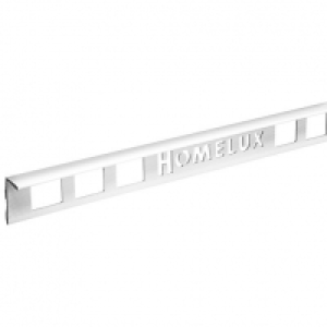 Homelux 8mm PVC Straight White Tile Trim 2.5m