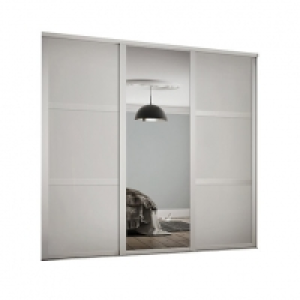 Spacepro 762mm White Shaker frame 3 panel & 1x Single panel