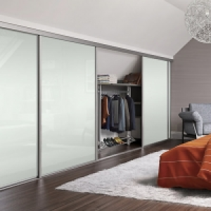 Spacepro Heritage Loft Sliding Door Silver Frame Arctic Whit £75.00