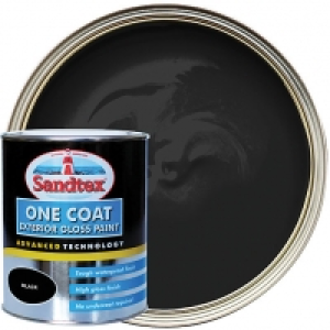 Sandtex One Coat Exterior Gloss Paint - Black 750ml £20.00