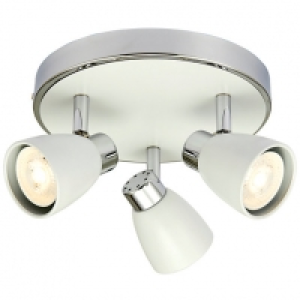 Wickes Major LED White & Chrome Triple Plate Spotlight - 3 x
