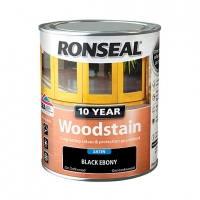 Wickes  Ronseal 10 Year Woodstain - Black Ebony 750ml