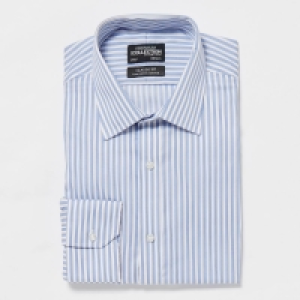 The Collection Blue Striped Non Iron Long Sleeve Classic Fit Shirt