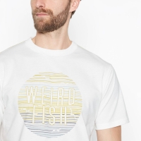 Debenhams Weird Fish White Sunset Print T-Shirt