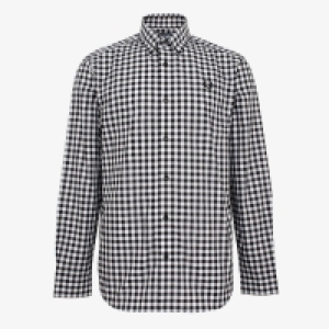 Fred Perry White Two Colour Gingham Long Sleeves Shirt