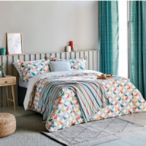 Scion Multicoloured Cotton Percale 180 Thread Count Lintu Duvet