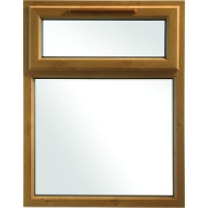 Oak PVCu Window Top Hung