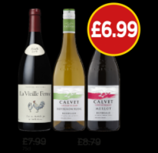Le Vielle Ferme Rouge, Calvet Sauvignon Blanc Bordeaux, Calv