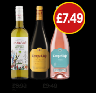 Purato Catarratto Pinot Grigio Organic, Campo Viejo Garnacha