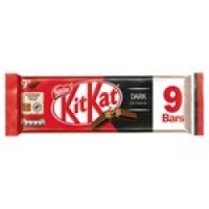 Kit Kat 2 Finger Dark Chocolate Biscuit Bar Multipack 9 Pack £1.00