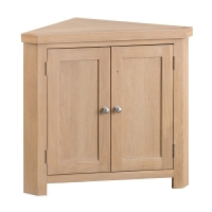Oak Cupboard 2 Doors Natural Lime-Washed Oak with Dovetailed £139.00