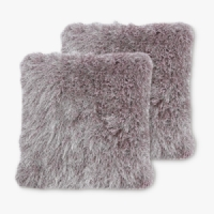 Shaggy Cushion Lilac - 2 Pack