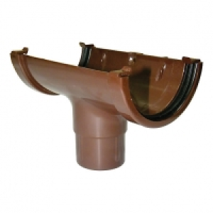 FloPlast 76mm MiniFlo Gutter Running Outlet - Brown £2.80