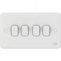 Wickes  Lisse 4 Gang 2 Way Switch - White