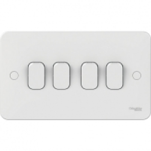 Wickes  Lisse 4 Gang 2 Way Switch - White