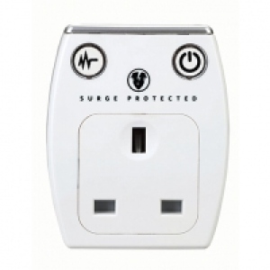 Masterplug Single Socket Plug Adaptor with Surge Protection  £11.00