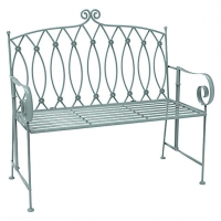 Wickes  Charles Bentley Wrought Iron Bench Sage Green