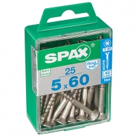 Wickes  Spax TX Countersunk Stainless Steel Screws - 5 x 60mm Pack o