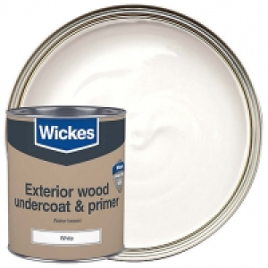 Wickes Exterior Primer & Undercoat Paint White 750ml £14.00