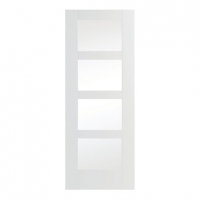 Wickes  Wickes Marlow White Glazed Softwood 4 Panel Internal Door - 