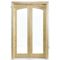 Wickes  Wickes Newland Fully Glazed Pine 2 Lite Internal French Door
