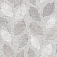 Wickes  Arthouse Linen Leaf Grey Wallpaper 10.05m x 53cm