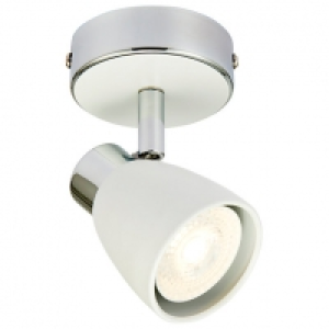 Wickes  Wickes Major LED White & Chrome Single Spotlight - 4.8W