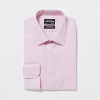 Debenhams The Collection Pink Non Iron Textured Stripe Cotton Long Sleeves Classic Fi