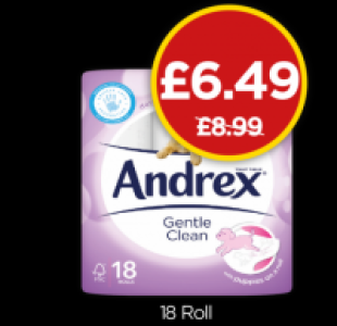 Andrex Gentle Clean Toilet Tissues £6.49