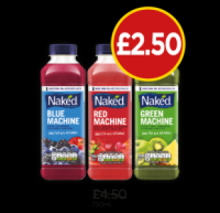 Budgens  Naked Blue Machine, Green Machine, Red Machine