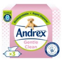 Morrisons  Andrex Gentle Clean Washlets Three Pack