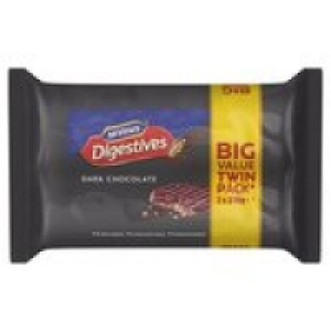 McVities Digestives Dark Chocolate Twin Pack £2.00