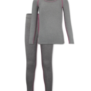 Kids Grey Ski Base Layer Set