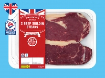 Birchwood 2 British Beef 28-Day Matured Sirloin Steaks £5.99
