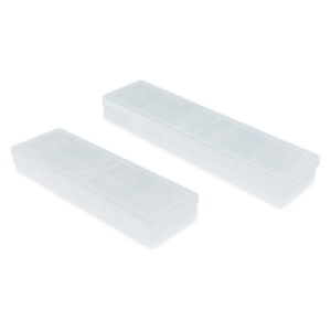Clear 10 Compartment Case 2 Pack