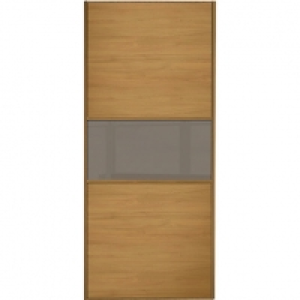 Spacepro Sliding Wardrobe Door Fineline Oak Panel & Cappucci &pound;150.00