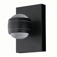 Wickes  Eglo Sesimba LED Black Outdoor Modern Up & Down Wall Light -