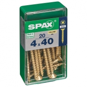 Spax Pz Countersunk Zinc Yellow Screws - 4 X 40mm Pack Of 20 £2.09