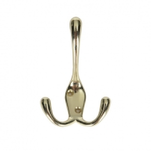 Wickes Three Pronged Screwed Hook - Brass £3.80