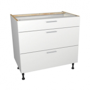 Wickes Orlando White Gloss Slab Drawer Unit - 900mm (Part 1  £133.00