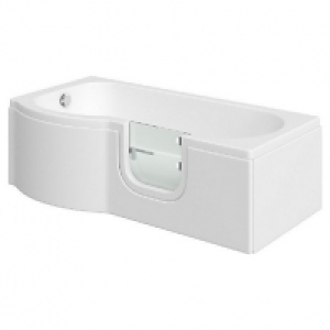 Wickes Concert P-Shaped Left Hand Easy Access Bath - 1675 x