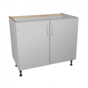 Wickes Orlando Grey Gloss Slab Base Unit - 1000mm £119.00