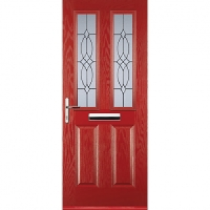 Euramax 2 Panel 2 Square Red Right Hand Composite Door 880mm &pound;850.00