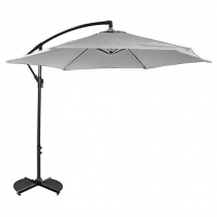 Wickes  Charles Bentley Hanging Cantilever Parasol Light 3M Grey