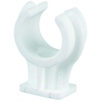Wickes  Wickes White Plastic Pipe Clips - 15mm Pack of 5