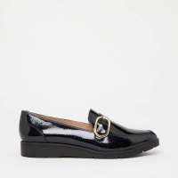 Debenhams Good For The Sole Navy Faux Patent Leather Gruffle Loafers